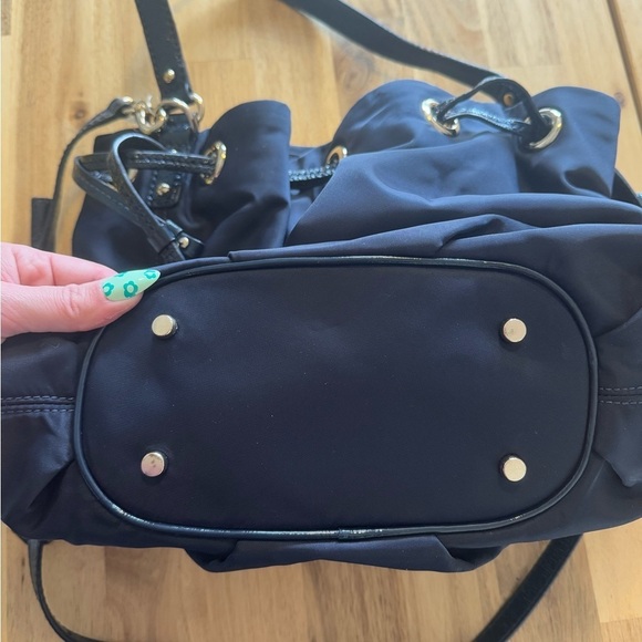 KATE SPADE Dark Navy Blue Nylon Drawstring Bucket Bag - Picture 3 of 11